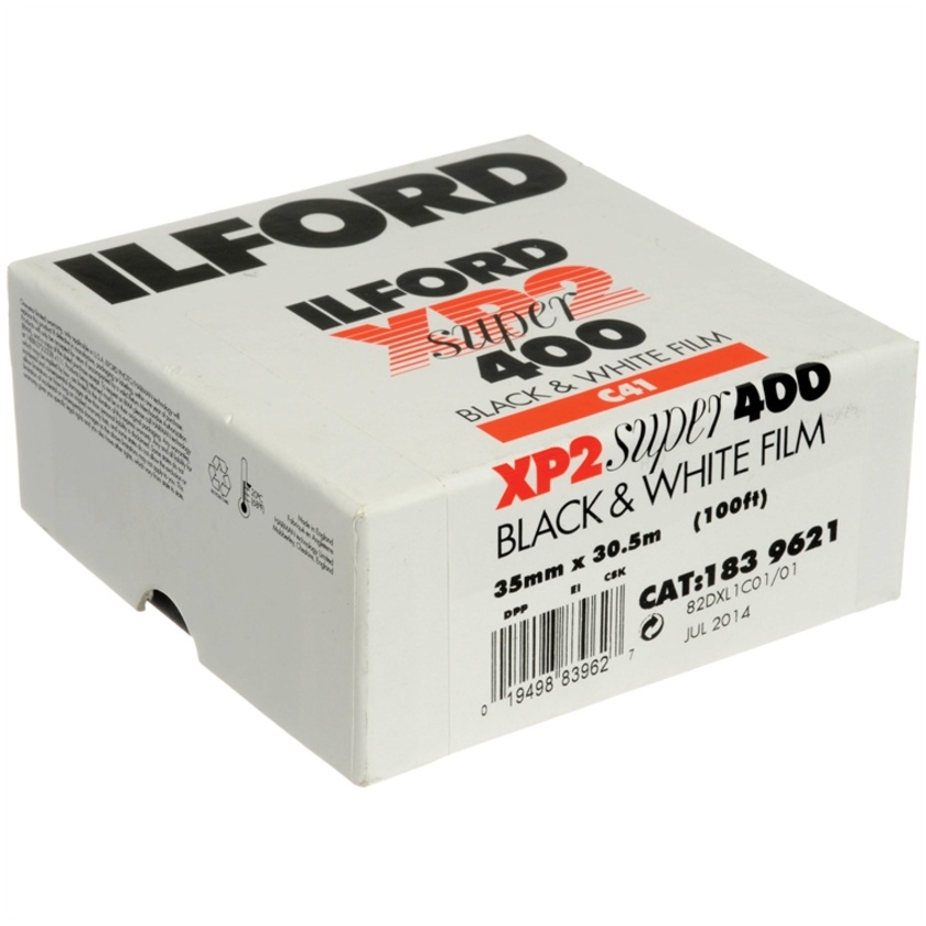 Ilford XP2 Super Black and White Negative Film (35mm Roll Film, 100' Roll)