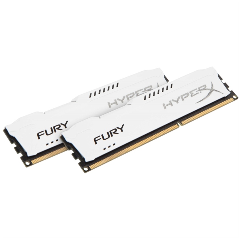 Kingston 16GB HyperX FURY DDR3 1866 MHz UDIMM Memory Kit (2 x 8GB, White)