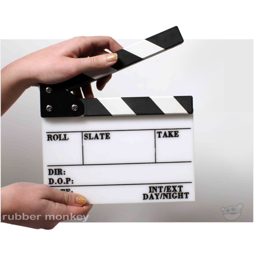 Pro Elite Clapper Board Slate Mini - Black and White