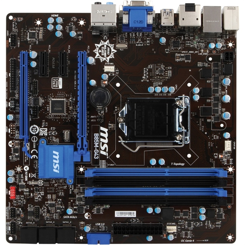 MSI B85M-G43 Micro-ATX Desktop Motherboard