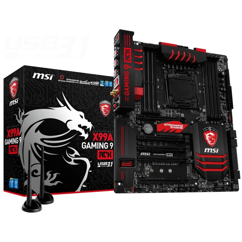 MSI X99A Gaming 9 ACK Extended-ATX Motherboard