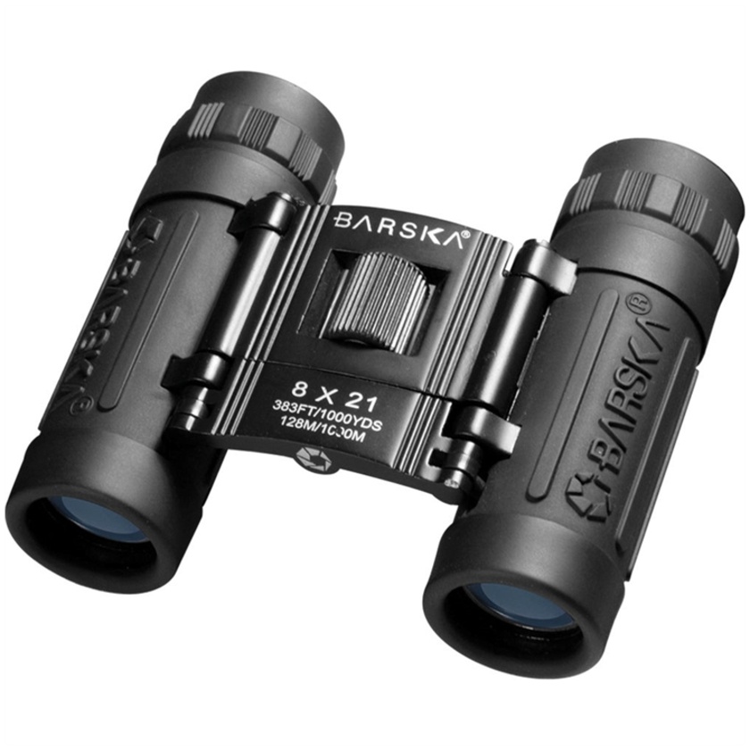 Barska 8x21 Lucid View Binocular (Black, Clamshell Packaging)