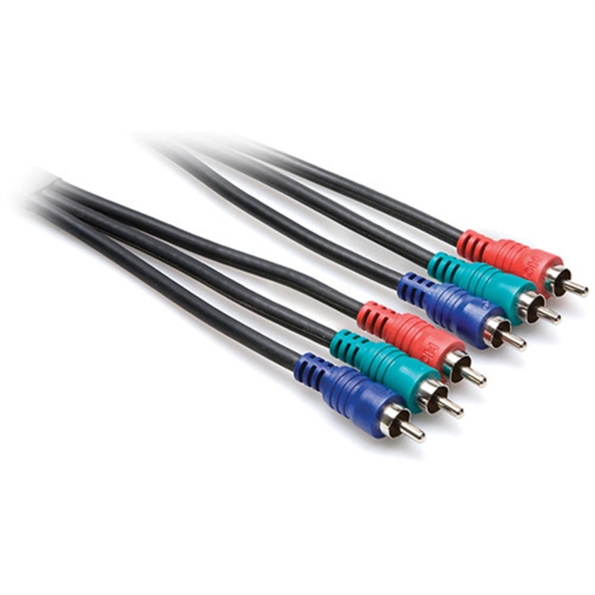 Hosa VCC-300.5 Component Video Cable, Triple RCA to Triple RCA (1.64')