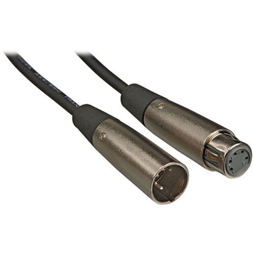 Hosa DMX 5-Pin XLR Male to 5-Pin XLR Female Extension Cable - 30'