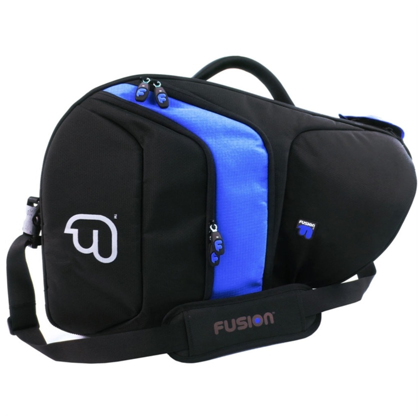 Fusion-Bags Premium French Horn Fixed-Bell Gig Bag (Black/Blue)