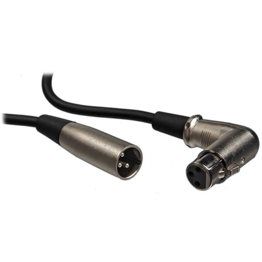 Hosa XFF-115 3-Pin XLR Male to XLR Angled Female Balanced Interconnect Cable - 15'