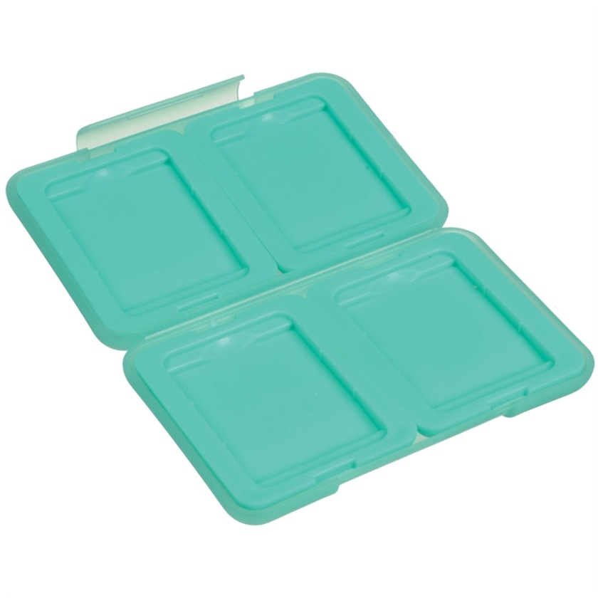 Ruggard Memory Card Case for 4 Compact Flash or CFast Cards (Light Green)