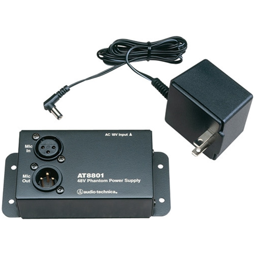 Audio Technica AT8801 Mic Phantom Power Module Inline 48V