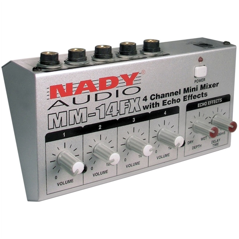 Nady MM-14FX 4-Channel Mini Mixer with Echo Effects