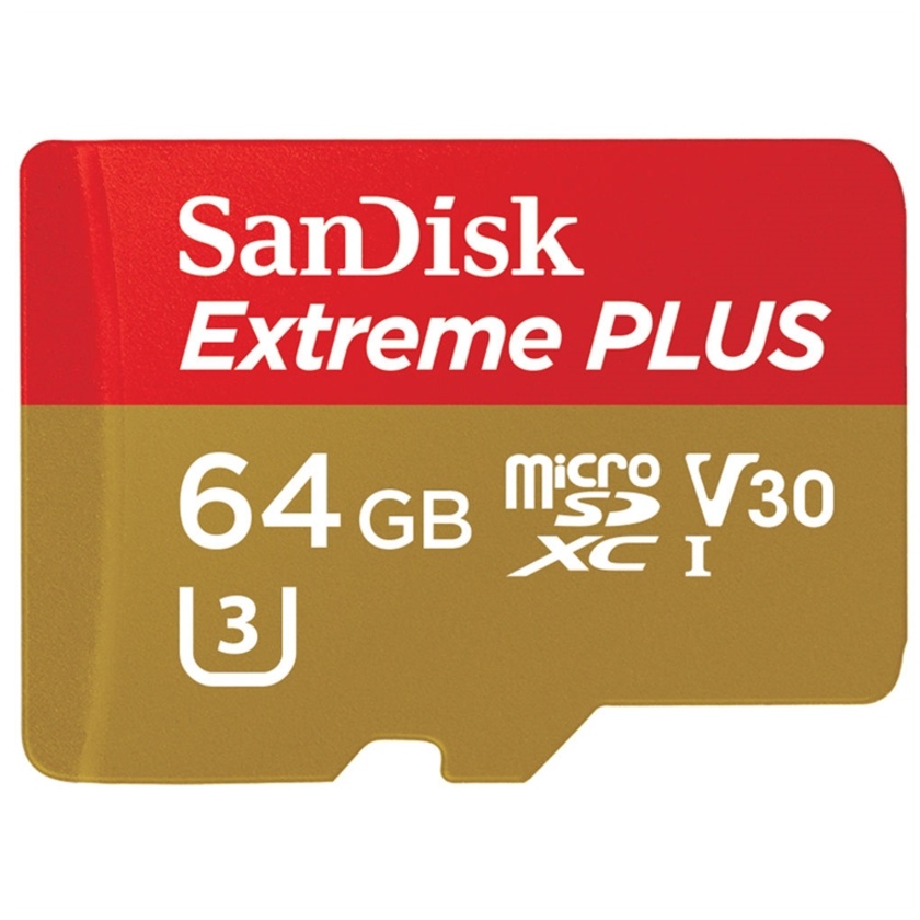 SanDisk 64GB Extreme PLUS UHS-I microSDXC Memory Card