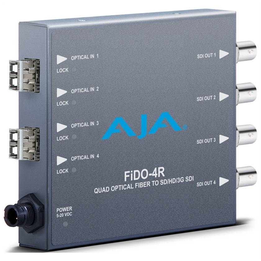 AJA FiDO Quad Channel LC Fiber to 3G-SDI Mini Converter