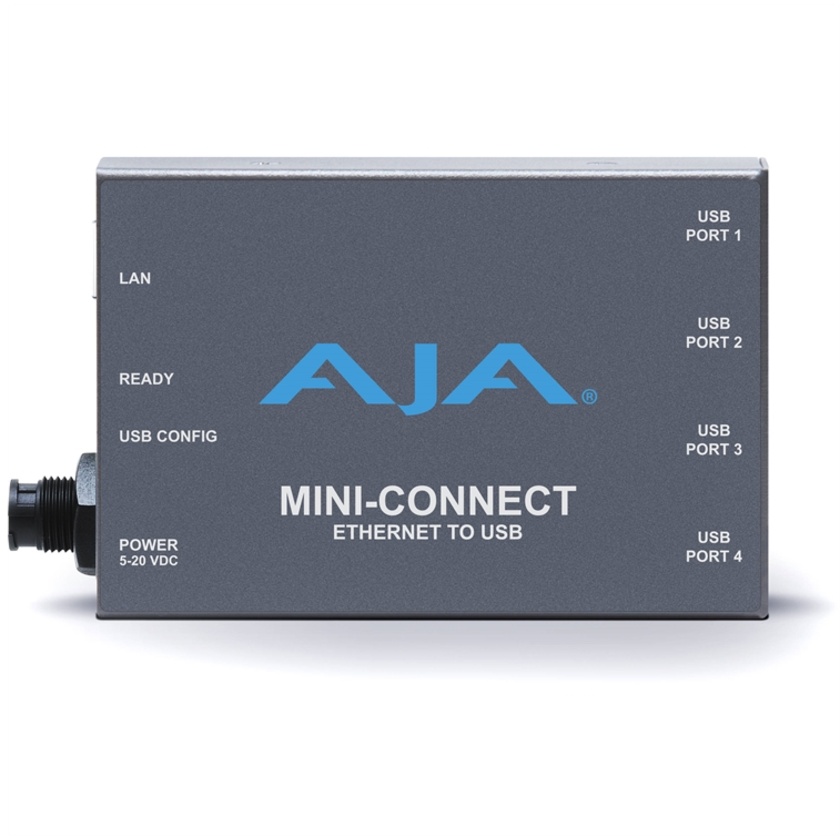 AJA Mini-Connect Ethernet to 4-Port USB Converter