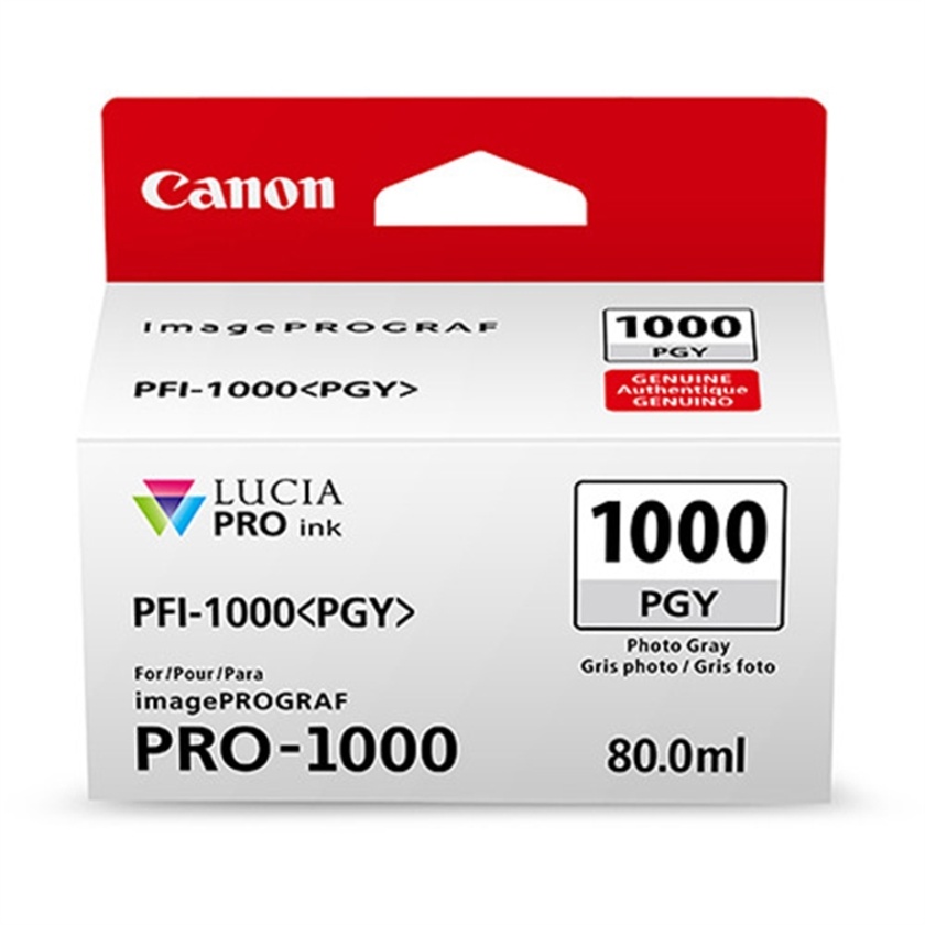 Canon PFI-1000 PGY LUCIA PRO Photo Gray Ink Cartridge (80ml)