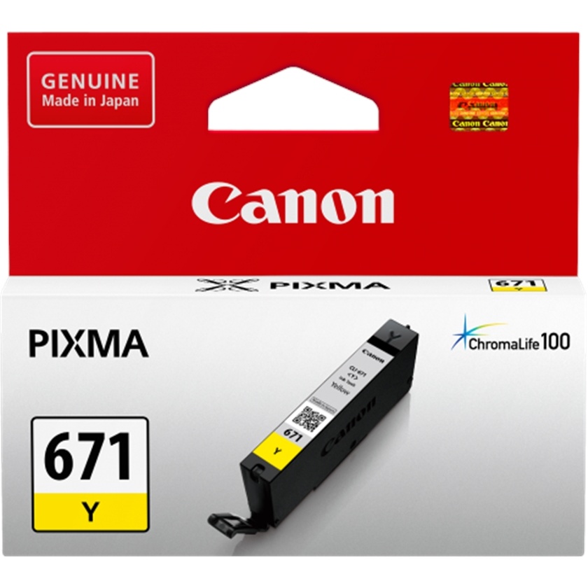 Canon CLI-671 ChromaLife100 Yellow Ink Cartridge