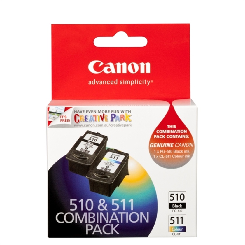Canon PG-510 + CL-511 Combo Ink Cartridge Pack