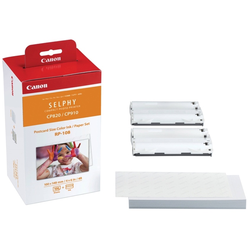 Canon RP-108 High-Capacity Colour Ink/Paper Set for SELPHY Compact Printers