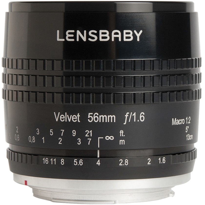 Lensbaby Velvet 56mm f/1.6 Lens for Sony A (Black)