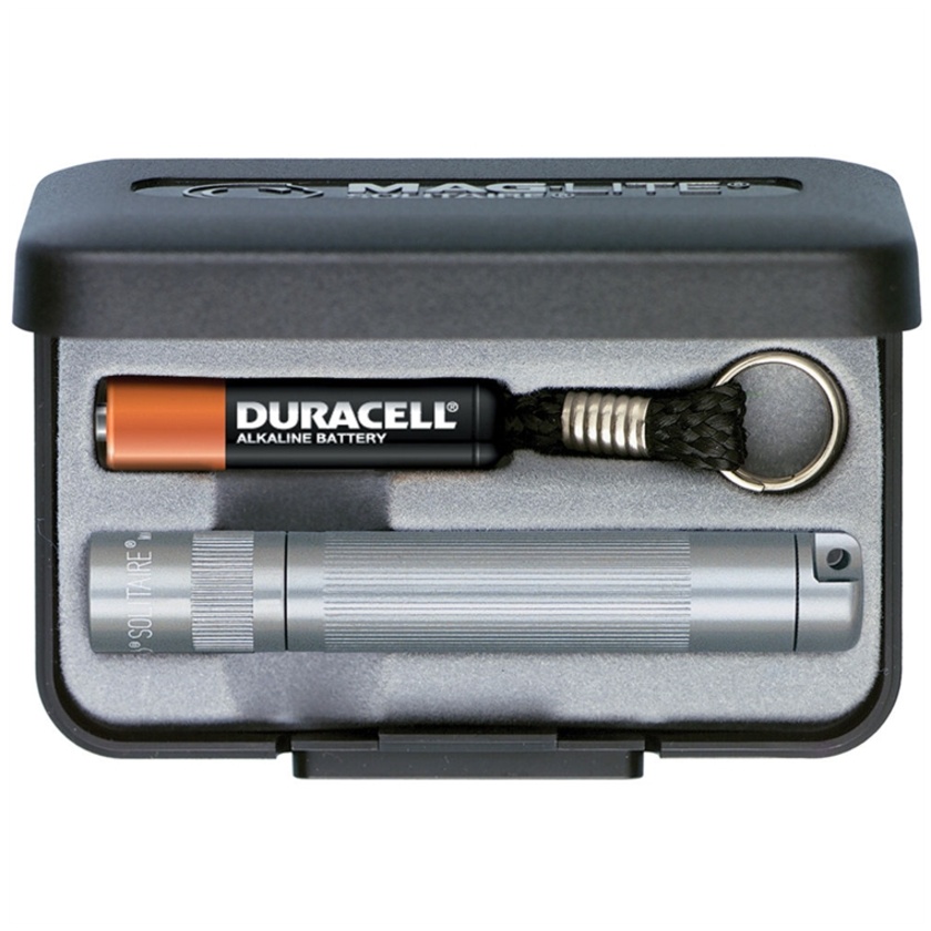 Maglite Solitaire 1-Cell AAA Flashlight with Presentation Box (Grey)