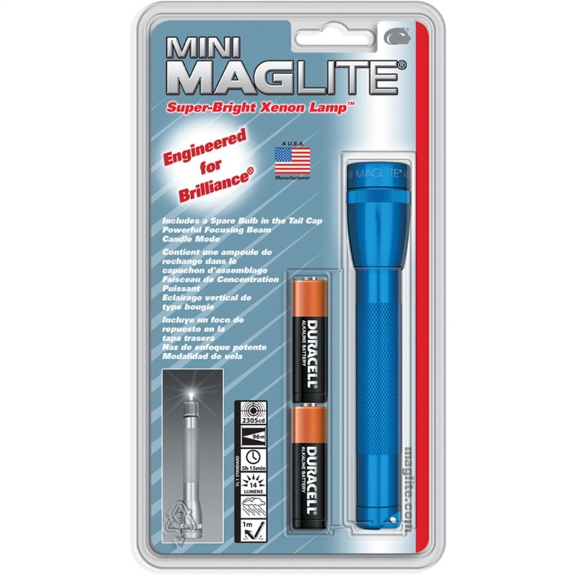 Maglite Mini Maglite 2-Cell AA Flashlight (Blue)