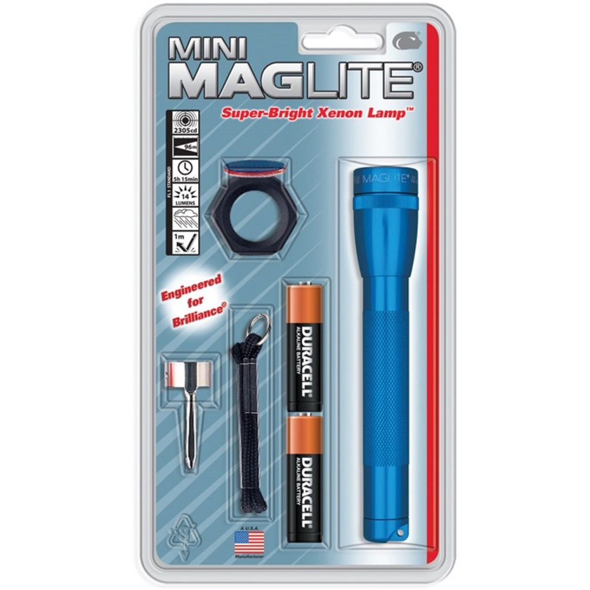 Maglite AA Mini Maglite Flashlight Combo Pack (Blue)