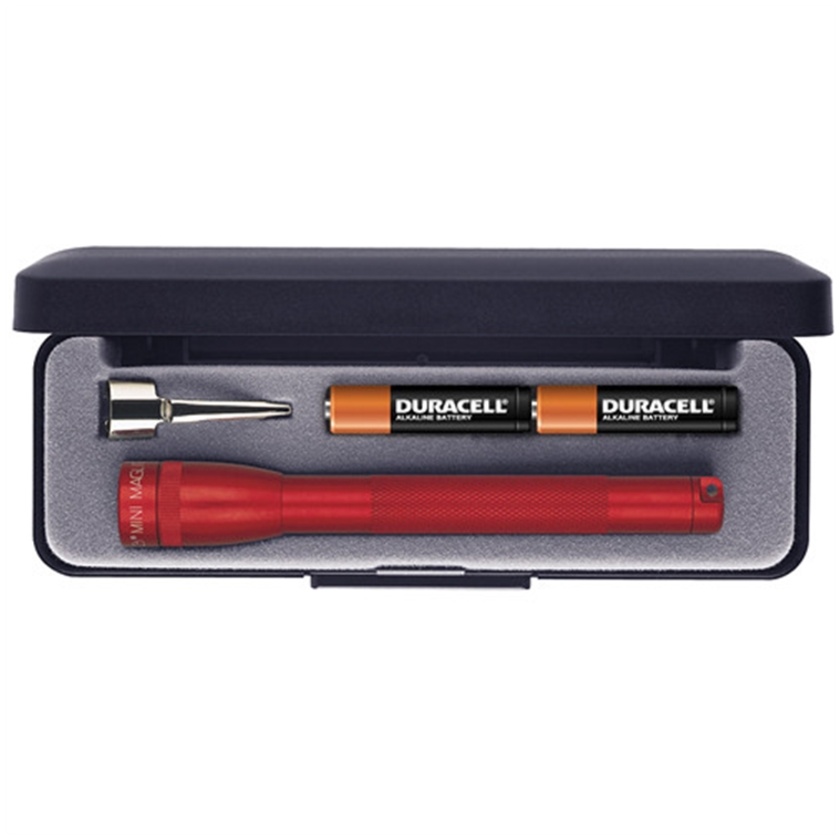 Maglite Mini Maglite 2-Cell AAA Flashlight with Clip and Presentation Box (Red)
