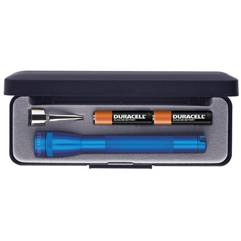 Maglite Mini Maglite 2-Cell AAA Flashlight with Clip and Presentation Box (Blue)