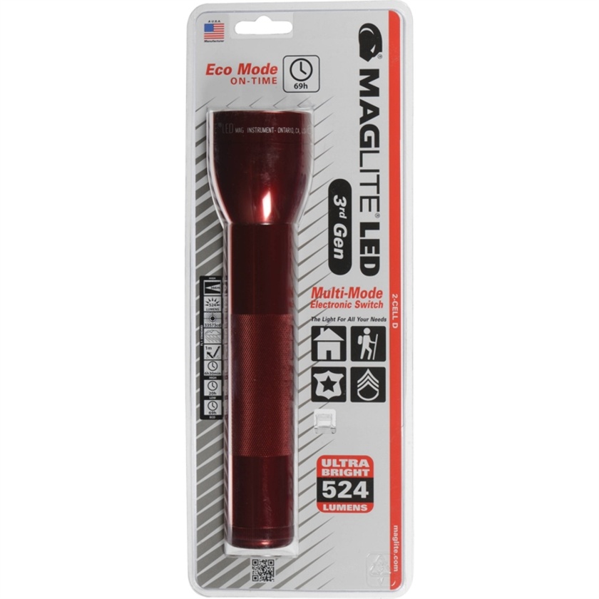 Maglite LED 3d Generation 2-Cell D Flashlight (Red)