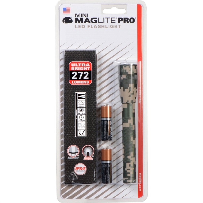Maglite Mini Maglite Pro 2AA LED Flashlight with Holster (UCP Camo)