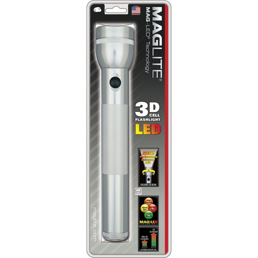 Maglite LED 3-Cell D Flashlight (Silver)