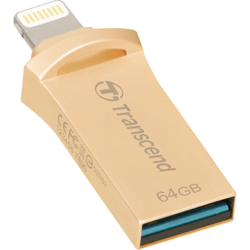 Transcend JetDrive Go 500 Mobile Storage for iOS Devices (64GB, Gold)