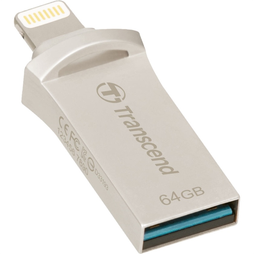 Transcend JetDrive Go 500 Mobile Storage for iOS Devices (64GB, Silver)