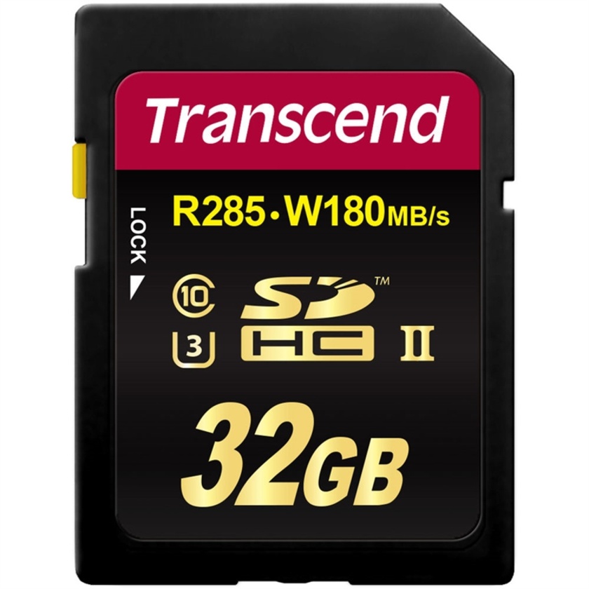 Transcend 32GB Ultimate UHS-II SDHC Memory Card (U3)