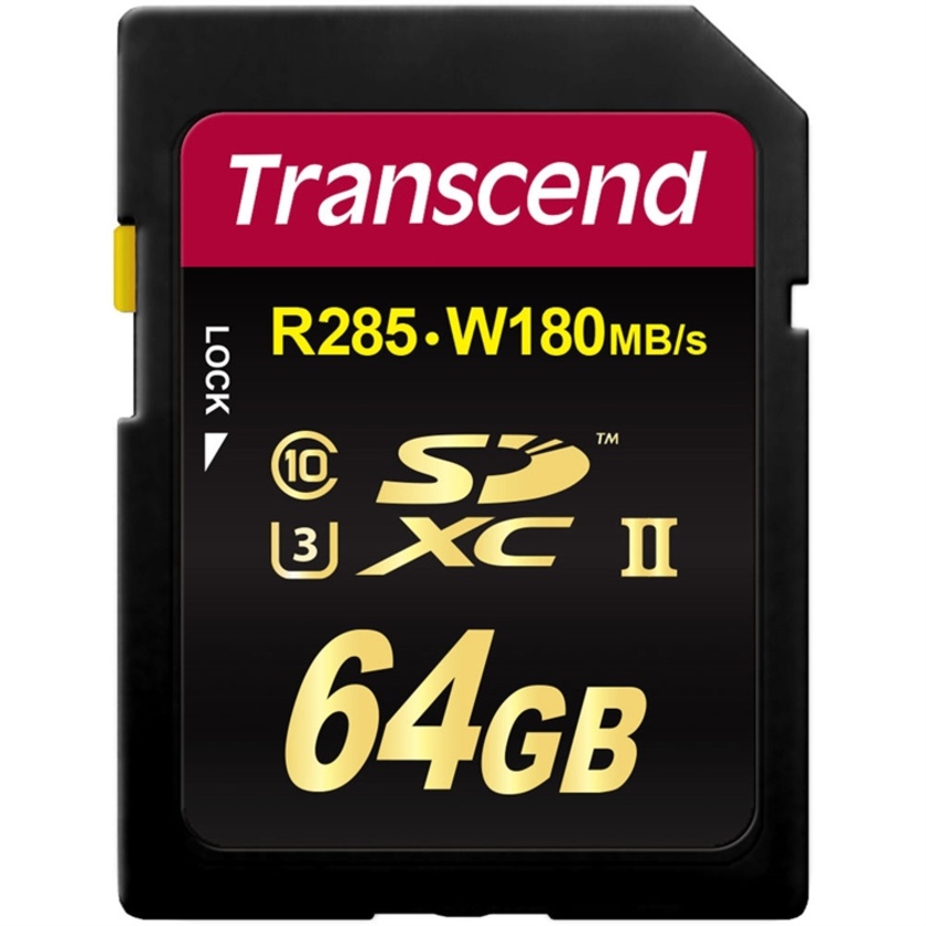 Transcend 64GB Ultimate UHS-II SDXC Memory Card (U3)