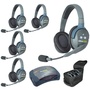 Eartec HUB5D Mini Duplex Base 5-Person System with 5 UltraLITE Remote Headsets