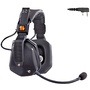 Eartec UDKW3300SH Ultra Double Headset with 2-Pin Shell Mount PTT Connector for Kenwood 2-Way Radios