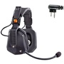 Eartec UDMOTOSH Ultra Double Headset w/ Shell Push-To-Talk for 2-Pin Motorola Radios