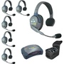 Eartec HUB6S UltraLITE and HUB 6-Person System with 6 Single Headsets