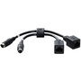 Lumens VC-AC07 Dual In/Out RJ45 to 8-Pin Mini DIN Male Cable Extender