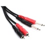 Hosa CPR-201 1/4'' to RCA Cable 1m (Molded Plugs)