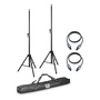LD Systems 2x Speaker Stand With Transport Bag + 2x Speaker Cable 5M