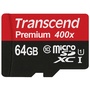 Transcend 64GB microSDXC Memory Card Premium 400x Class 10 UHS-I with microSD Adapter