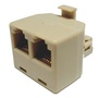 DYNAMIX RJ-11 6 Conductor Dual Adaptor (2 x Sockets/1 x Plug)