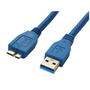 DYNAMIX USB 3.0 Type Micro B Male to Type A Male Connector (Blue, 2 m)
