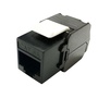 DYNAMIX Cat6 UTP Keystone Slimline Toolless & Punch Down Compatible Jack (Black)