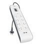 Belkin 8 Way Surge Board with 2 x USB Ports (2.4A)