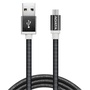 ADATA USB Type A/Micro USB Braided Connection Cable (Black, 1 m)