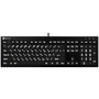 LogicKeyboard XL Print NERO PC Slimline Large Print Keyboard (US/Hebrew, White On Black)
