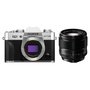 Fujifilm X-T30 Mirrorless Digital Camera (Silver) with XF 56mm f/1.2 R Lens