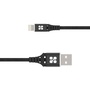 Promate Nervelink 1.2m MFi Ultra-Slim USB-A To Lightning Connector Cable (Black)