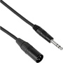 Pearstone PM Series 1/4" TRS M to XLR M Professional Interconnect Cable - 1.5' (0.46 m)